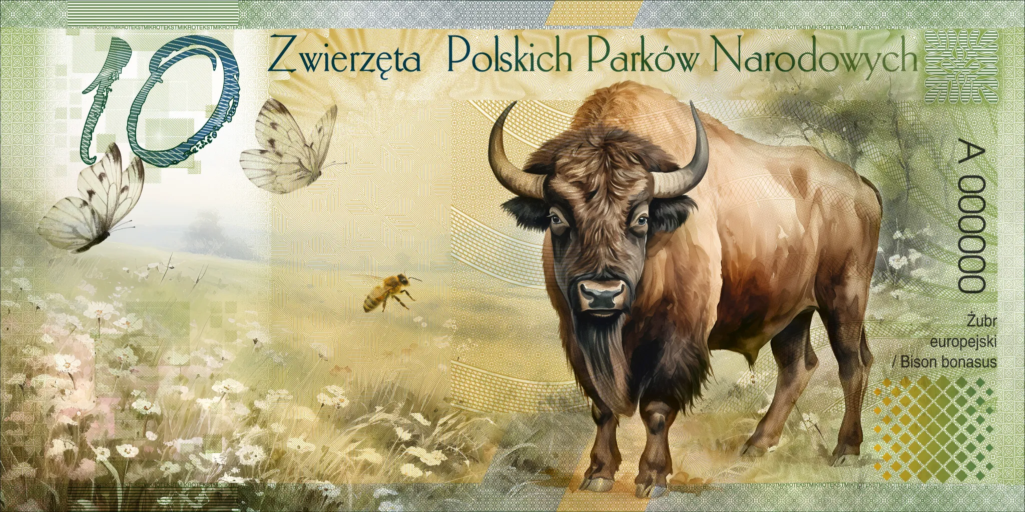 Bon Zwierzęta Polskich Parków Narodowych — Żubr europejski